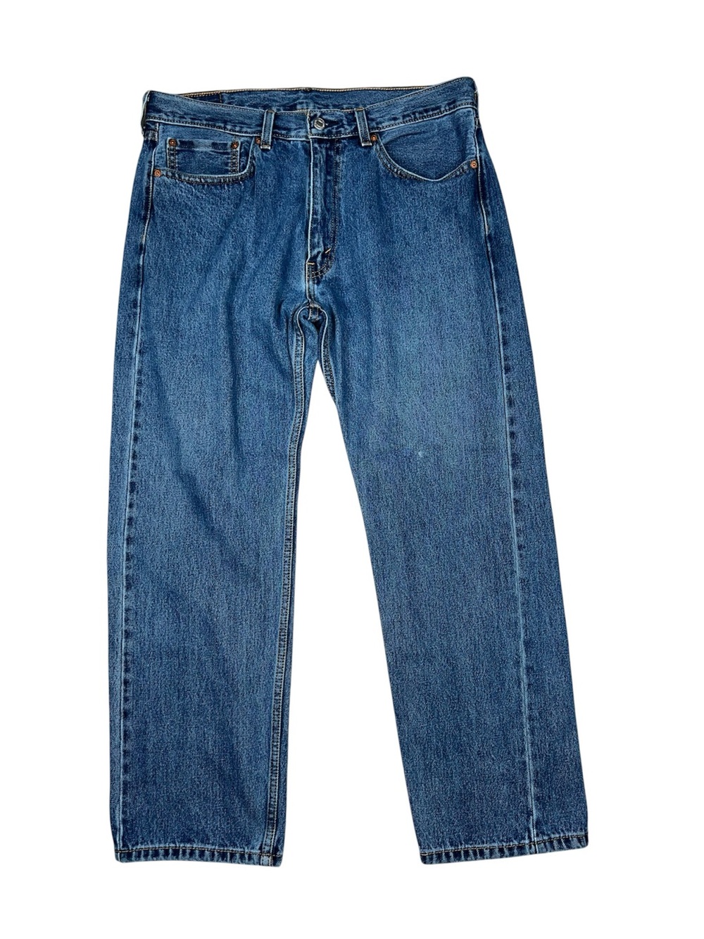 MEN’S LEVI’S 505 REGULAR FIT JEANS medium wash EUC size 36x30 100% COTTON